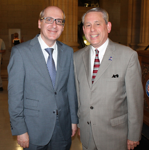 Slovenian Consul General Andrej Gregor Rode and Councillman Mike Polensek